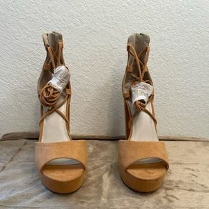 N by Nicole Miller Sophia Cognac Heels